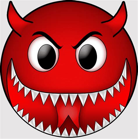 Devil Evil Streaming Media Demon Emoji Emoticon Smiley Mouth