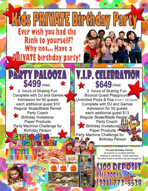 Private Bday Child Flier 2016 Jumpin Jupiter Skate And Fun Center