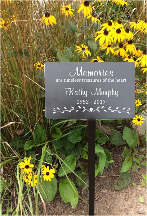 Memorial Garden Plaque Garden Memorial Sign Metal Plaques With Stake