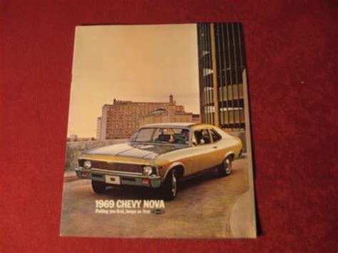 1969 Chevy Nova Salesman Dealership Showroom Brochure Gm Original Old