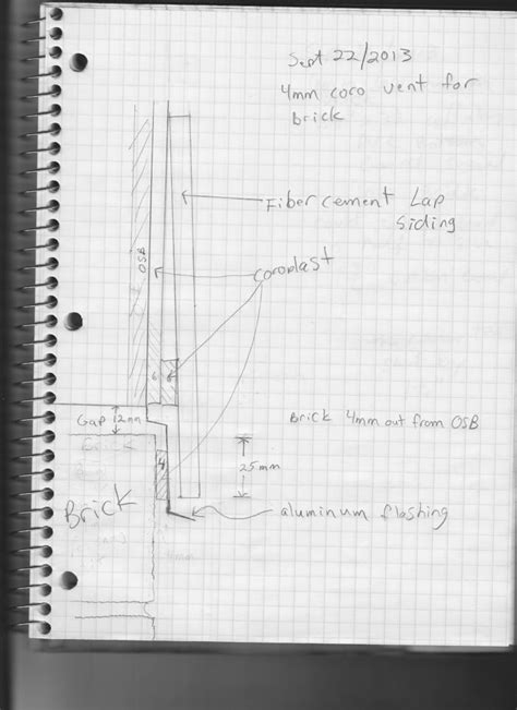 Normally all brick houses have some type of roof overhang over the brick that high up, nothing else gives it a good finished look and anything else looks like a afterthought. Flashing detail for lap siding to brick veneer junction ...