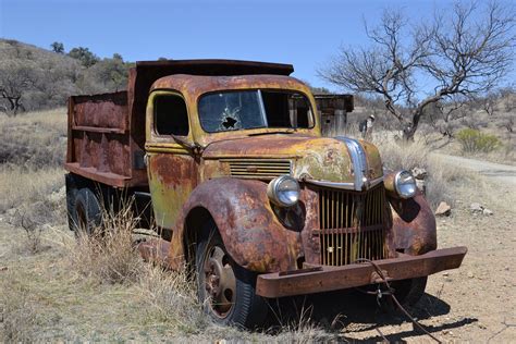 ford truck in ruby ghost town ruby az abandoned cars old pickup trucks vintage trucks