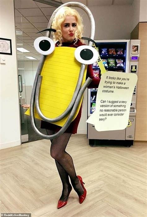 throwback this woman dressed as the ever unpopular microsoft office assistant clippy but went