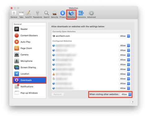 Set Safari In Macos Catalina To Always Allow Downloads From Any Site