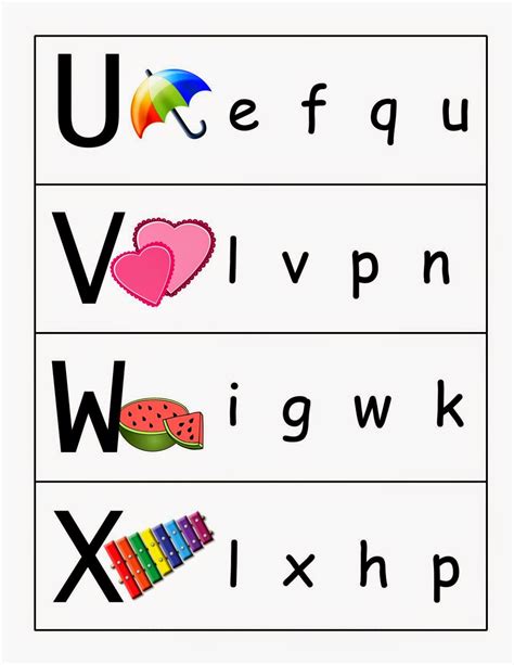 We confine each letter to one page so . Kindergarten Worksheets: Match upper case and lower case ...