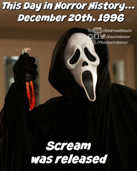 This Day In Horror History December 20th 1996 Scream