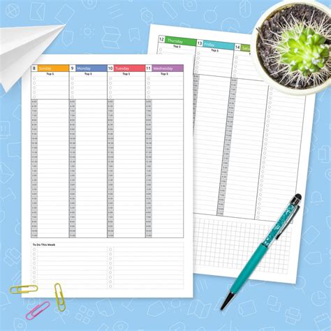 Weekly Hourly Planner Templates Download Printable Pdf