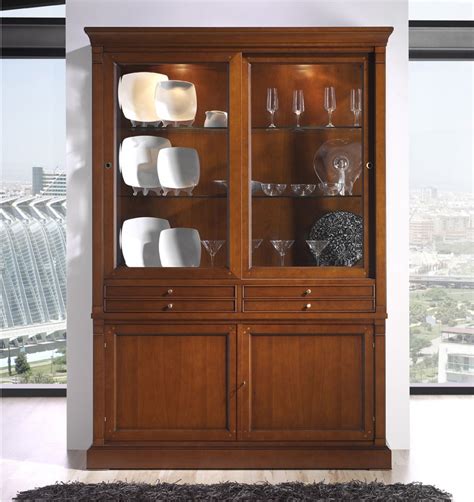 199 Vitrina En Madera De Cerezo News Space China Cabinet Storage Case Furniture Home Decor