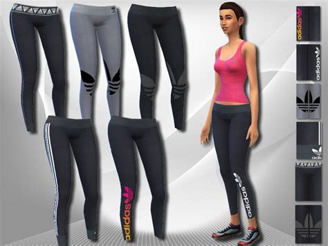 Lollaleeloos Adidas Leggings Sims 4 Clothing Sims 4 Clothes