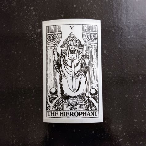 The Hierophant Vinyl Sticker Decal Rider Waite Colman Smith Etsy