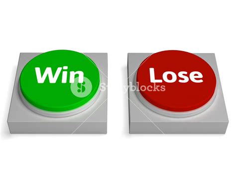 Win Lose Buttons Show Winning Or Losing Royalty Free Stock Image