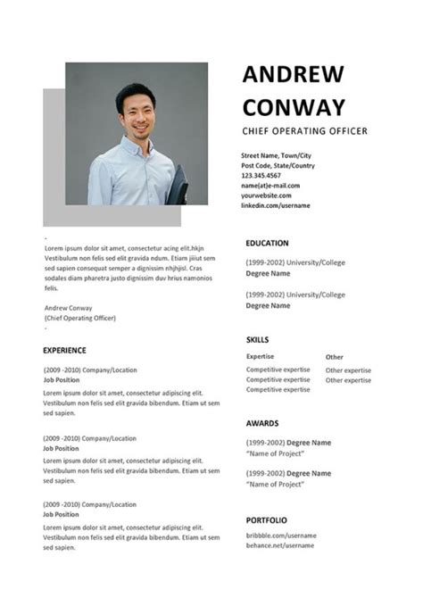 Free Chief Operating Officer Resume Template