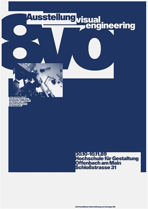 8vo Exhibition Poster 1989 From 8vo On The Outside Lars Müller