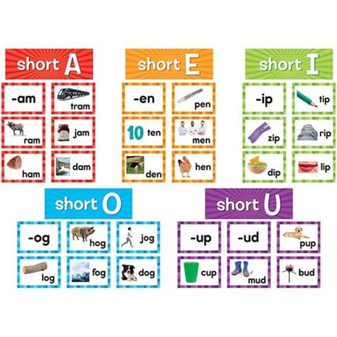 Teacher Created Resources Short Vowels Pocket Chart Cards Tcr 20850