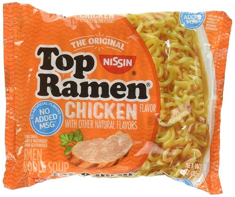 Nissin Top Ramen Noodle Soup Chicken Flavor 3 Ounce Packages 5 Pack