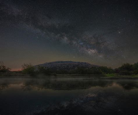 Milky Way Over Enchanted Rock In The Texas Hill Country Photograph By Rob Greebon Pixels