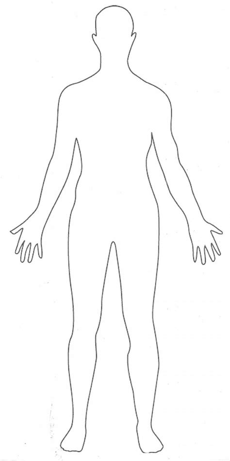 human body outline printable