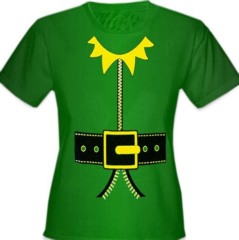 Elf Christmas Costume Womens T Shirt Trajes Navideños Playeras