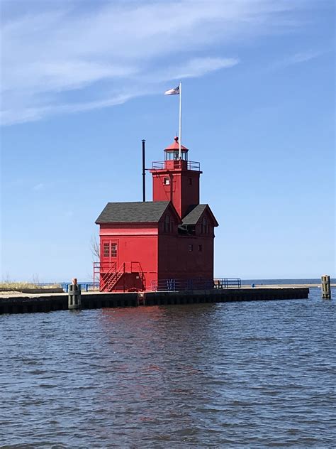 Big Red Lighthouse Holland Harbor Lighthouse In Holland Michigan R