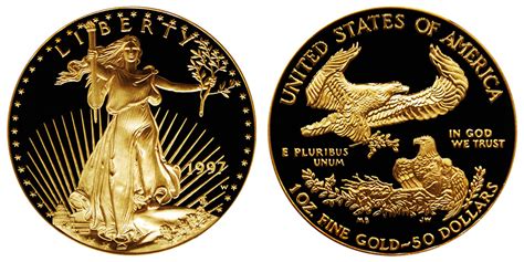 1997 W American Gold Eagle Bullion Coin Proof 50 One Ounce Gold Coin