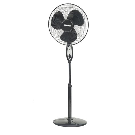 Optimus 16 Oscillating Stand 3 Speed Fan Model F 1672 Black With