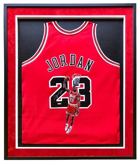 Michael Jordan Signed 33x42 Custom Framed Jersey With Original Hand