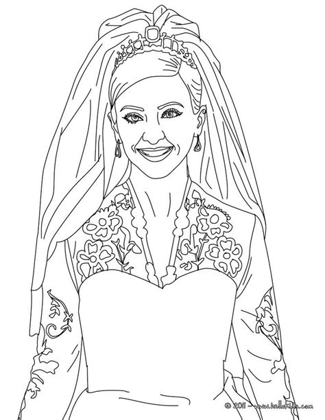 Kate Middleton coloring page. More Kate and Wiliam content on hellokids