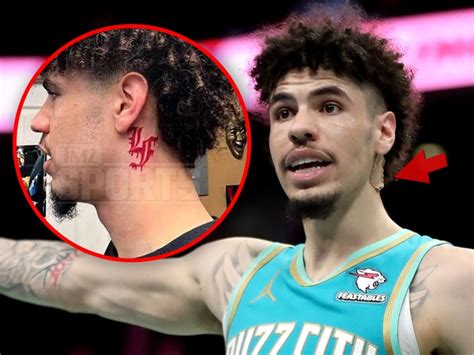Lamelo Ball Forced To Cover Neck Tattoo Violates Nba Rules