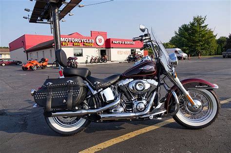 2015 Harley Davidson Flstc Heritage Softail Classic Red Columbus