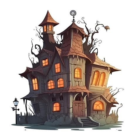 Premium Vector Cartoon Haunted House