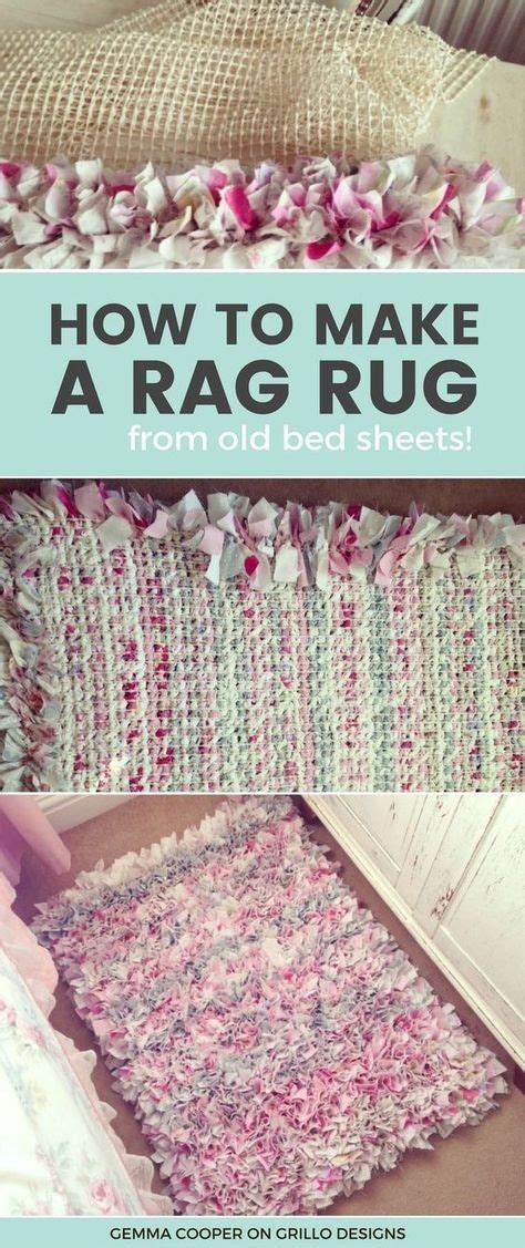 How To Make A Diy Rag Rug Using Old Bedding Rag Rug Tutorial Diy
