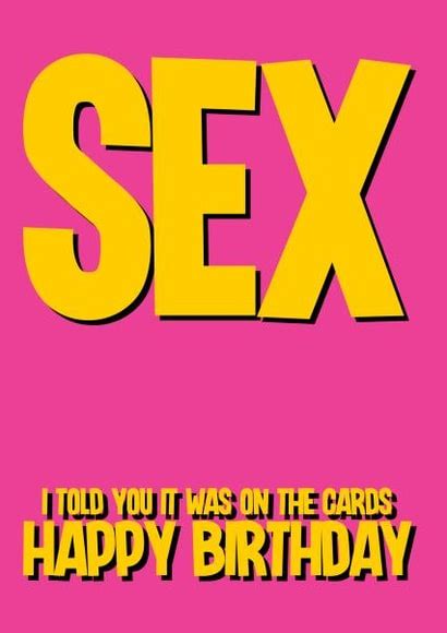 Rude Birthday Card For Wife Girlfriend Sex On The Cards Thortful