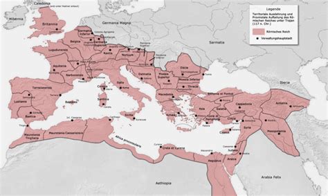 Roman Empire Under Trajan Map