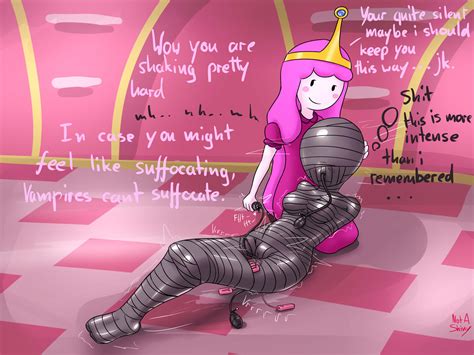 Rule 34 2girls Adventure Time Bondage Bound Canon Couple Duct Tape Egg Vibrator Encasement