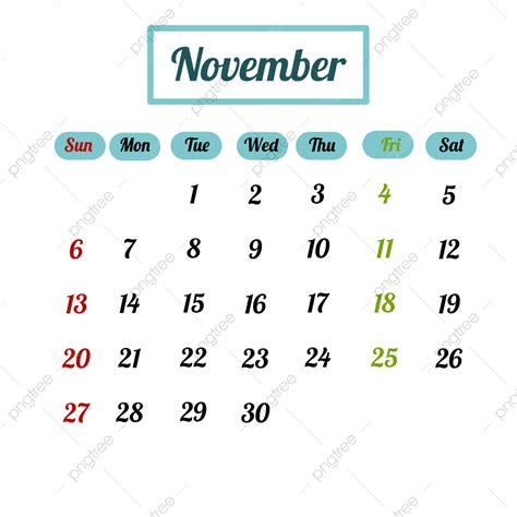 November Calendar Png Transparent Calendar 2022 Of November In Blue