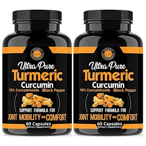 Angry Supplements Ultra Pure Turmeric Curcumin With Bioperine Black Pepper Extract 95