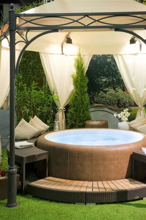 Hot tub in the woods idea. 20 Decent Outdoor Winter Hot Tub Design Ideas in 2020 ...