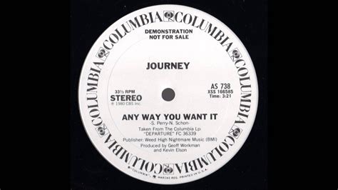 Journey Any Way You Want It Youtube