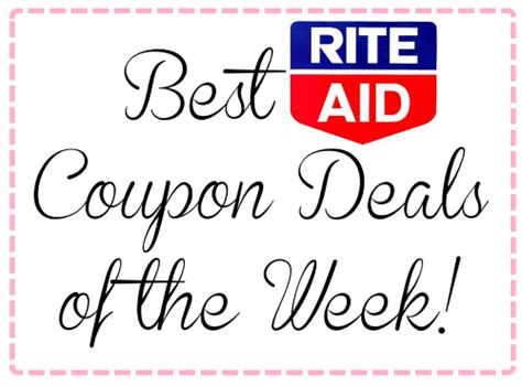 Best Rite Aid Coupon Deals Week Of 101815 Common Sense With Money
