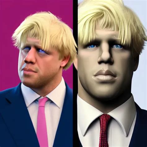 Muscular Chad Gigachad Boris Johnson With Thick Blonde Stable