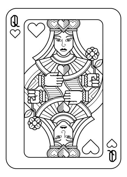 Cards vintage heart cards card design card art deck of cards alice in wonderland art hearts playing cards. Women Playing Cards Illustrations, Royalty-Free Vector ...