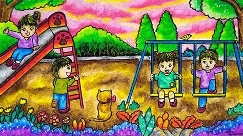 Pantun teka teki bermain di taman bukabuku com toko buku online. Mewarnai Gambar Taman Bermain Untuk Anak Tk | Mewarnai ...