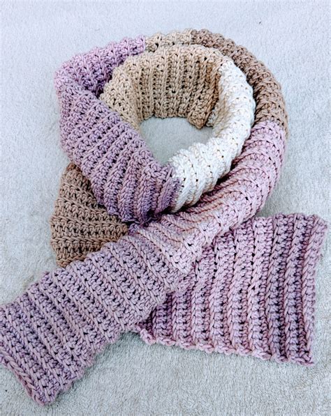 Crochet Easy Ribbed Scarf Free Pattern Crochet For You