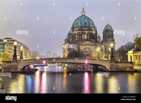 Berlin Cathedral Berliner Dom And The Bridge Across The Spree River