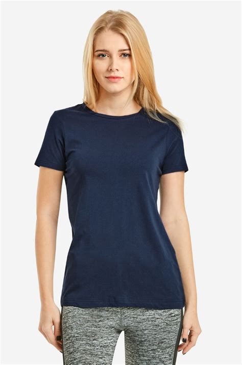 24 Units of FIRST QUALITY LADIES CLASSIC FIT CREW NECK T-SHIRT IN NAVY 