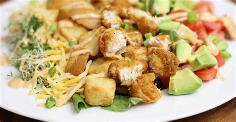Add the chicken, parsley, celery and green onions, and toss to coat in the dressing. Fried Chicken Salad - Star Pizza & Italian Kitchen