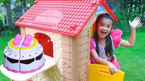 Hana Pretend Play With Kids House Playhouse Toy Youtube
