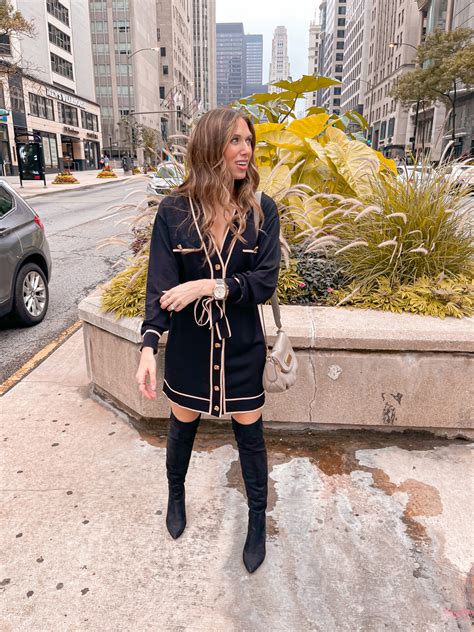 Fall Outfit Chanel Inspired Dress From Revolve Notes From Jo
