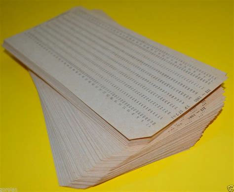 Some of these were equal in complexity to the standard data processing cards. 100pcs VINTAGE MAINFRAME COMPUTER PUNCH CARDS. IBM 80-column card format 70-80s | eBay