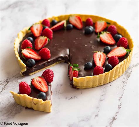 Chocolate Ganache Tart Recipe Food Voyageur